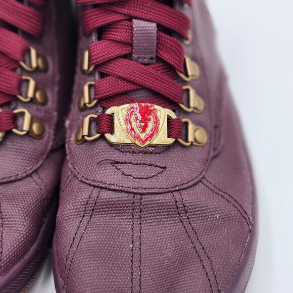 Keds Scout Fabric Lined Waxed Rain Ankle Bootie Burgundy Sneakers Size 7.5 S0048 - Picture 7 of 13
